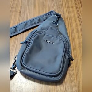 Baggallini Central Park Sling – Steel Grey Twill - Excellent Condition